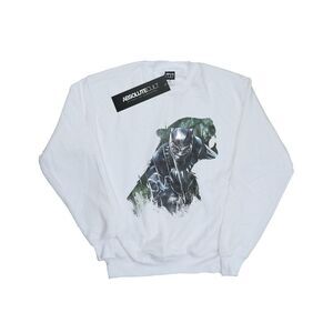 Black Panther Boys Wild Silhouette Cotton Sweatshirt / White